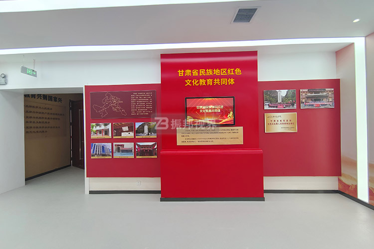 紅色主題展廳觸控屏